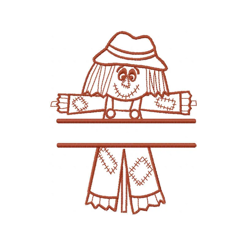 Scarecrow Monogram Stitching Pattern for Summer
