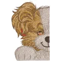 Adorable Muzzled Pup Stitching Pattern