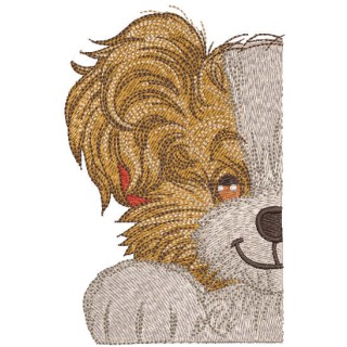 Half muzzle cute dog embroidery design - Embroidery Design