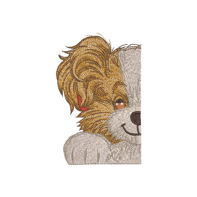 Adorable Muzzled Pup Stitching Pattern