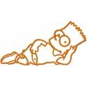 Bart Relaxing Cartoon Stitching Pattern
