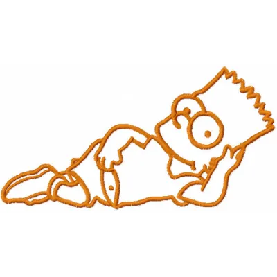 Bart Relaxing Cartoon Stitching Pattern