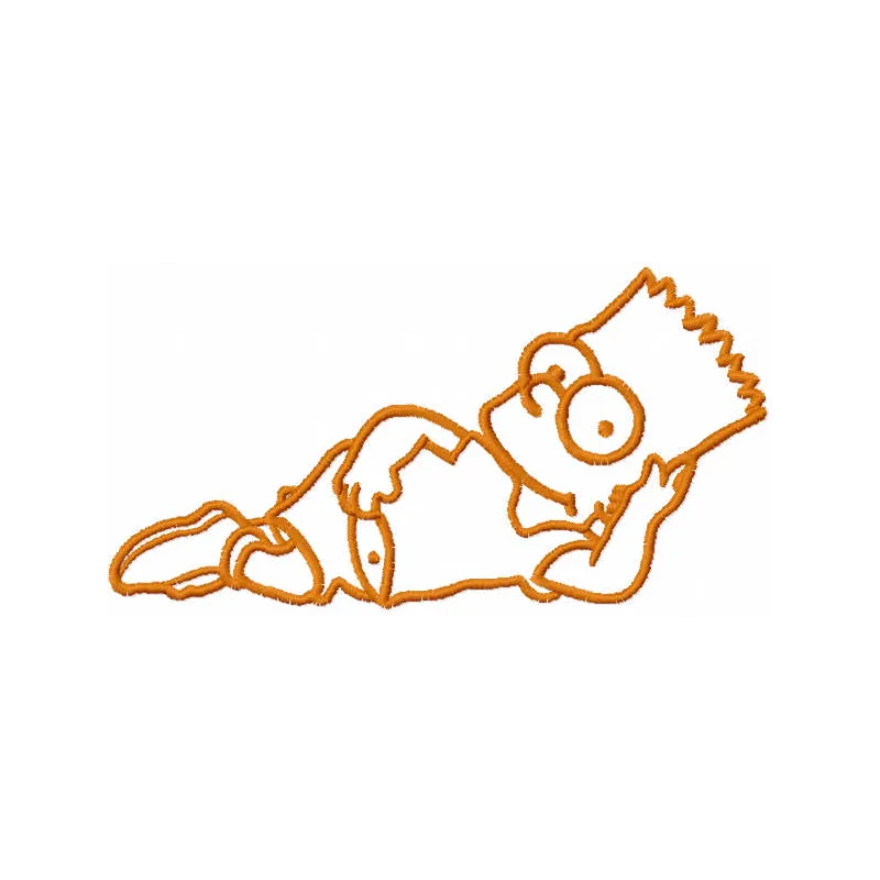 Bart Relaxing Cartoon Stitching Pattern
