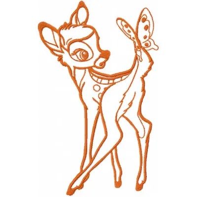 Bambi & Butterfly Stitching Pattern for Nursery Decor