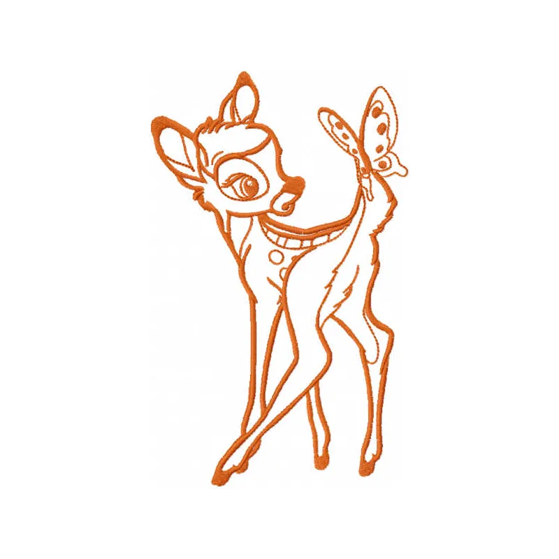 Bambi & Butterfly Stitching Pattern for Nursery Decor