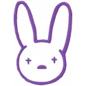 Bad Bunny Logo Stitching Pattern for Fans