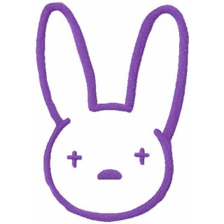 Bad bunny logo embroidery design - Embroidery Design