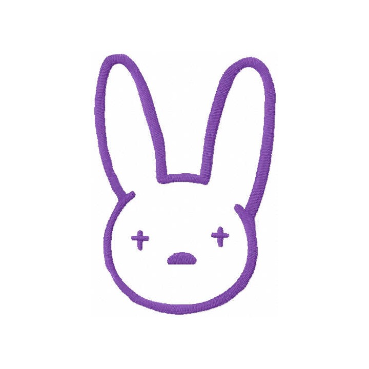 Bad bunny logo embroidery design - Embroidery Design