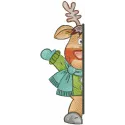 Deer Outside Door Woodland Embroidery Pattern - Download