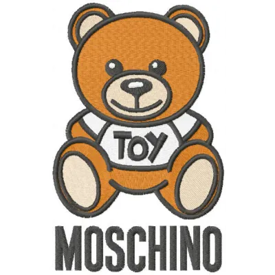 Moschino Logo & Teddy Bear Stitching Pattern