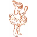 Ballerina coquette embroidery design - Embroidery Design