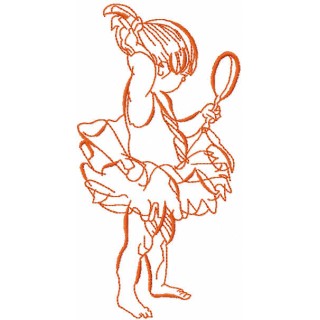 Ballerina coquette embroidery design - Embroidery Design