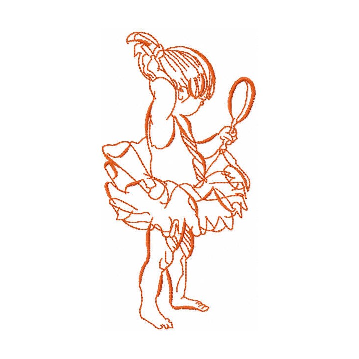 Ballerina coquette embroidery design - Embroidery Design