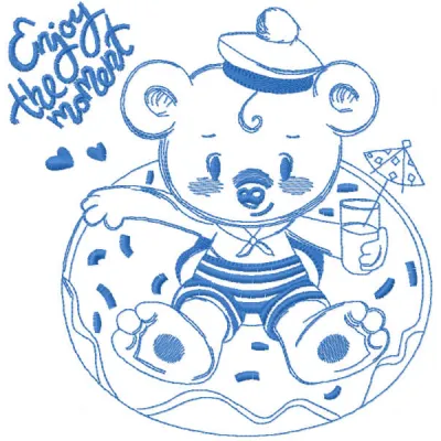 Cherish the Moment Teddy Bear Stitching Pattern