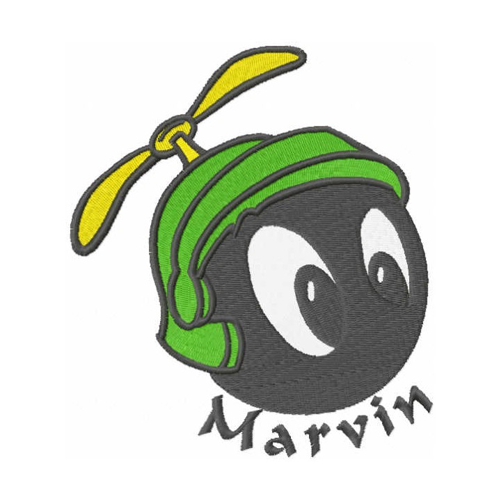Marvin head embroidery design - Embroidery Design
