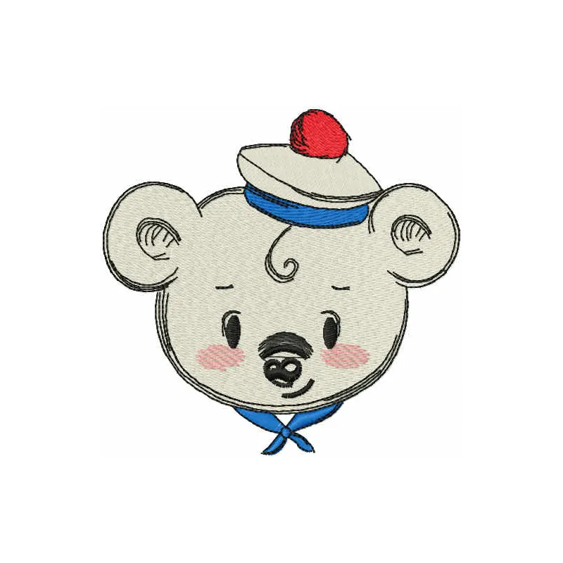 Nautical Teddy Bear Stitching Pattern for Kids