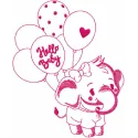 Cute Baby Elephant Stitching Pattern for Kids