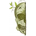 Skull Always Spring Half Embroidery Pattern