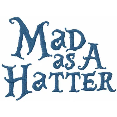 Mad as a Hatter Stitching Pattern | Wonderland Embroidery