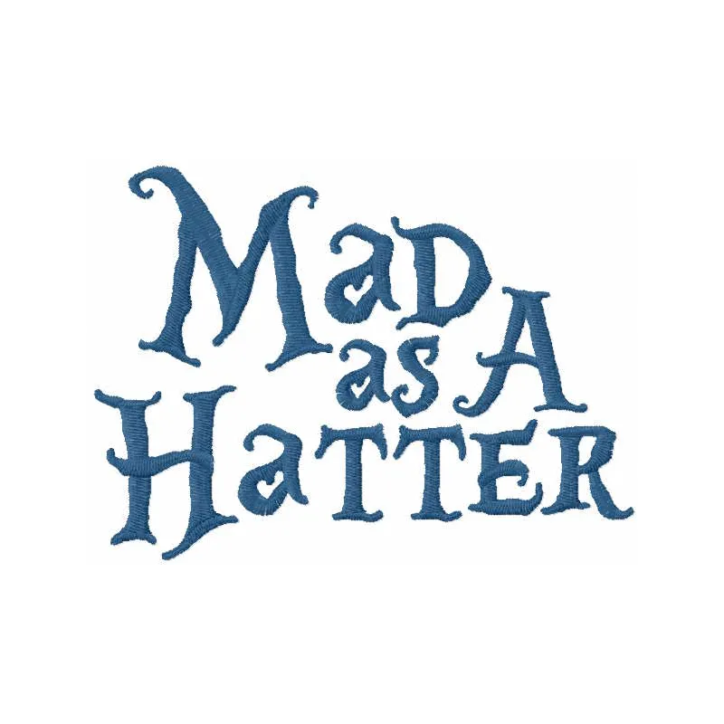 Mad as a Hatter Stitching Pattern | Wonderland Embroidery