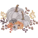 Pumpkin & Flower Autumn Stitching Pattern