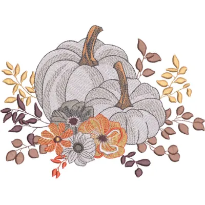 Pumpkin & Flower Autumn Stitching Pattern