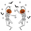 Dancing Skeletons Stitching Pattern for Halloween Fun