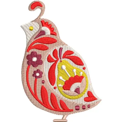 Hen Ethnic Decor Stitching Pattern | Nature-Inspired