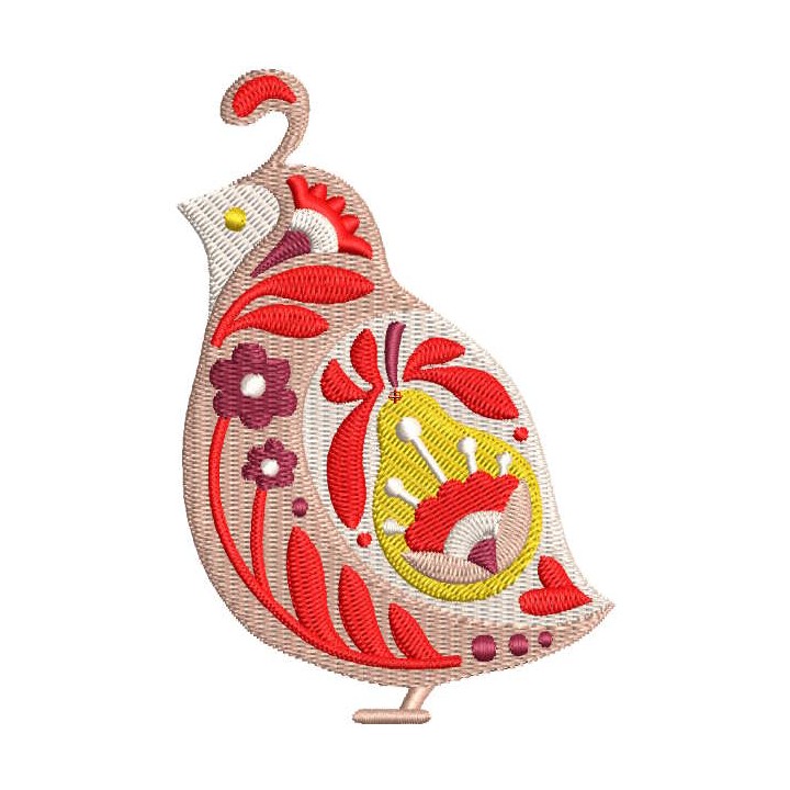 Hen ethnic decor style embroidery design - Embroidery Design