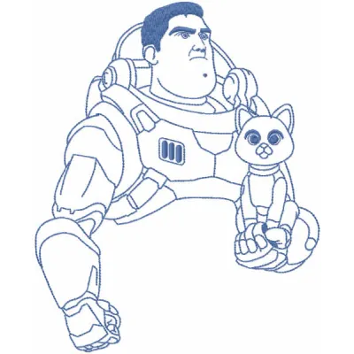 Buzz Lightyear & Robocat Stitching Pattern