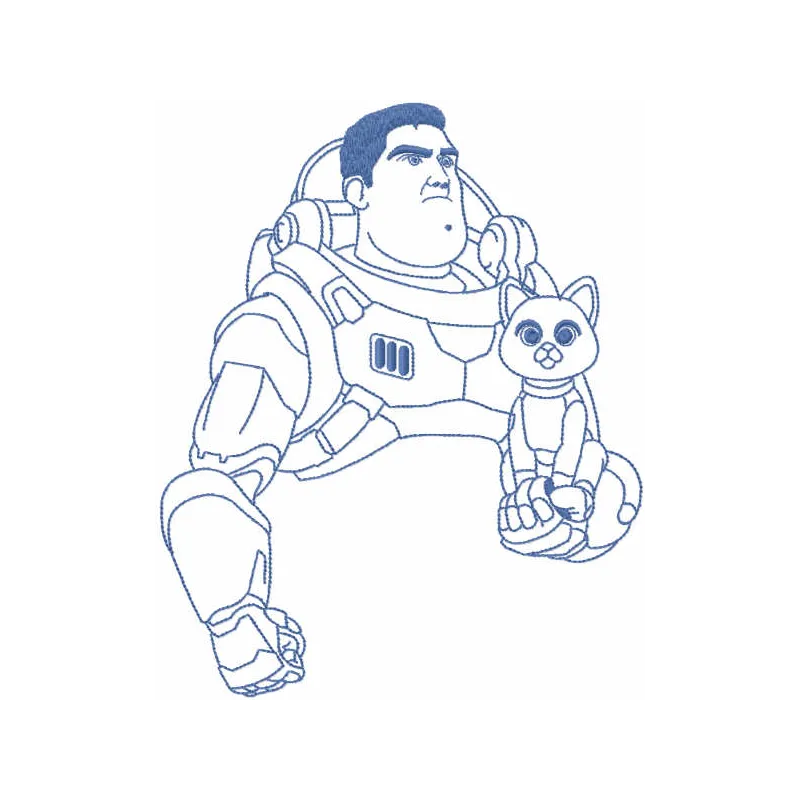 Buzz Lightyear & Robocat Stitching Pattern