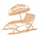 Beach Deck Chair Stitching Pattern for Summer