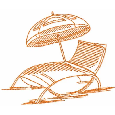 Beach Deck Chair Stitching Pattern for Summer