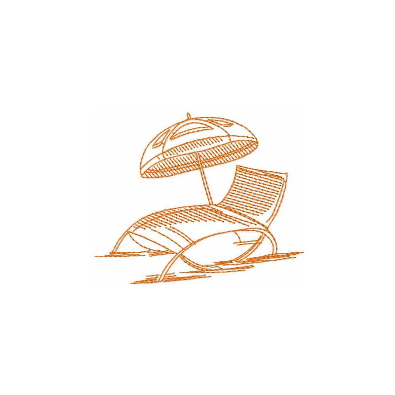 Beach Deck Chair Stitching Pattern for Summer