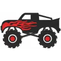 Fiery Truck Stitching Pattern for Adventurous Crafters