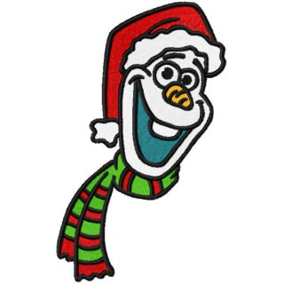 Olaf Christmas knitted scarf embroidery design - Embroidery Design