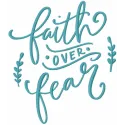 Faith Over Fear Stitching Pattern | Inspirational Embroidery