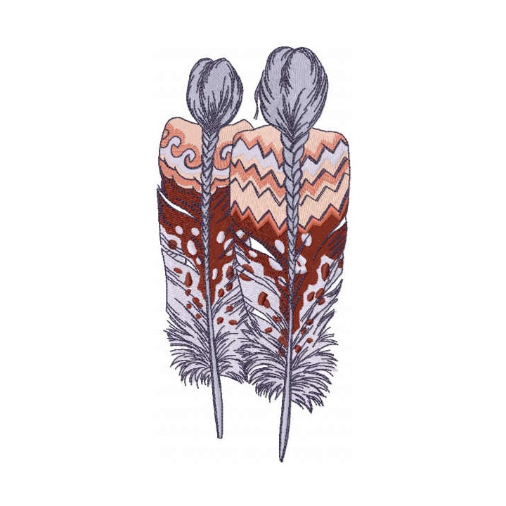 Indians in ponchos embroidery design - Embroidery Design