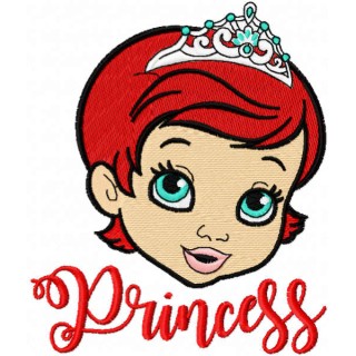Princess face embroidery design - Embroidery Design