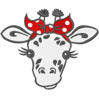 Gifaffe head with bandana embroidery design - Embroidery Design