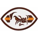 Cleveland browns oval logo embroidery design