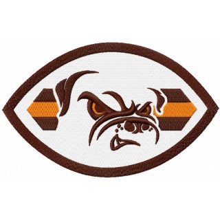 Cleveland browns oval logo embroidery design - Embroidery Design