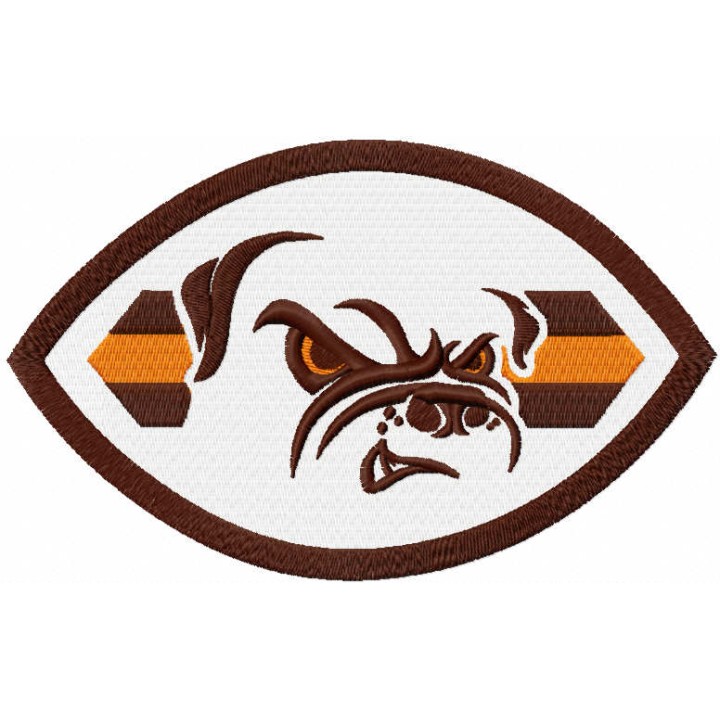 Cleveland browns oval logo embroidery design - Embroidery Design