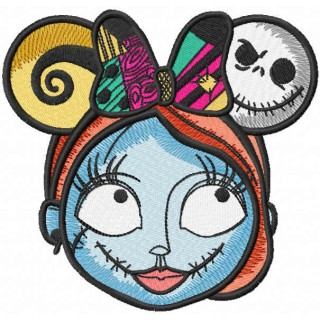 Sally mickey mouse ears embroidery design - Embroidery Design
