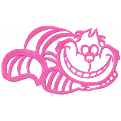 Pink Cheshire Cat Stitching Pattern for Wonderland Lovers