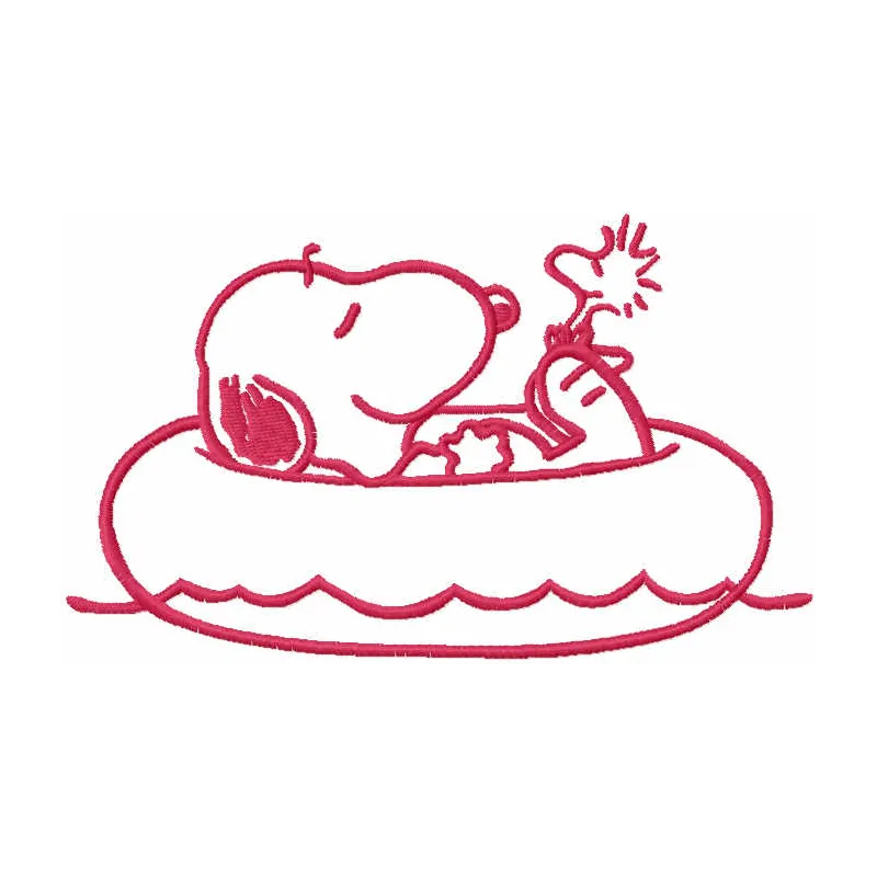 Snoopy Pool Party Stitching Pattern for Crafters