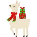 Festive Llama Christmas Stitching Pattern