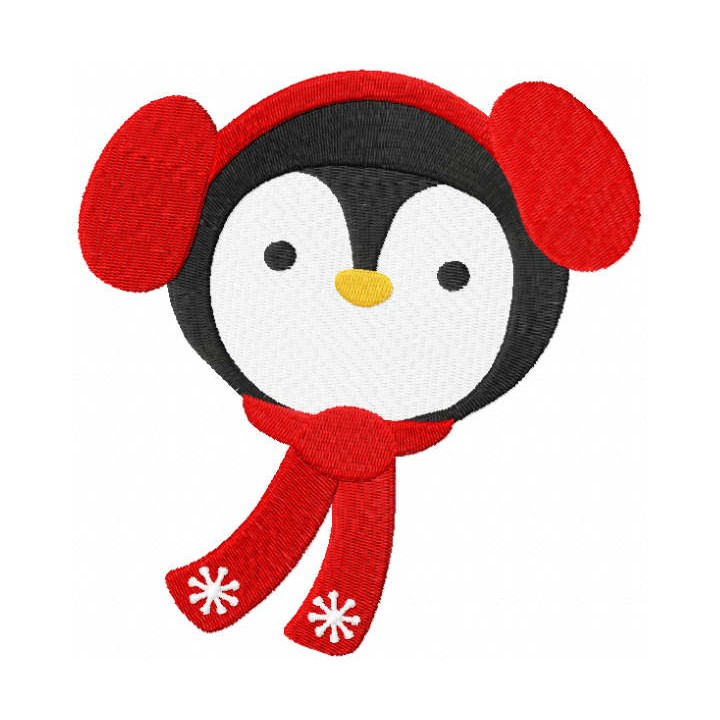 Penguin winter embroidery design - Embroidery Design