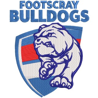 Western Bulldogs football club Footscray logo embroidery design - Embroidery Design