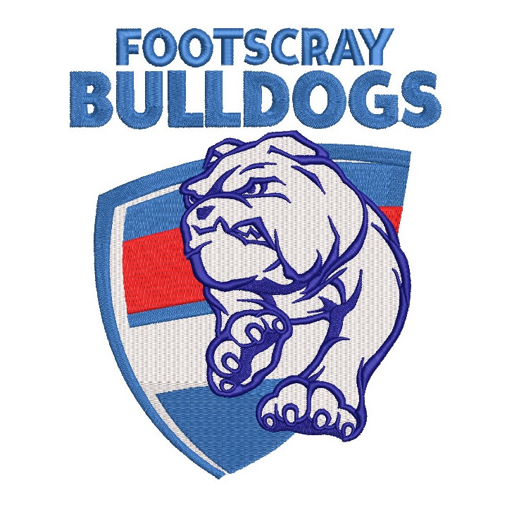 Western Bulldogs football club Footscray logo embroidery design - Embroidery Design